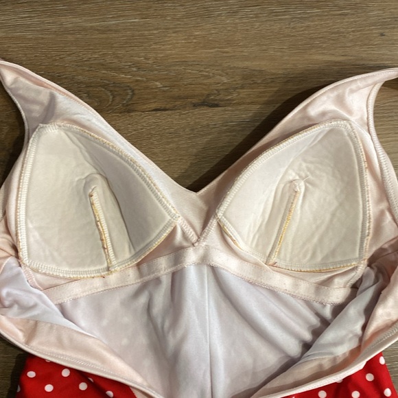 Fables by Barrie one piece red and white polka dot swimsuit - Picture 3 of 5